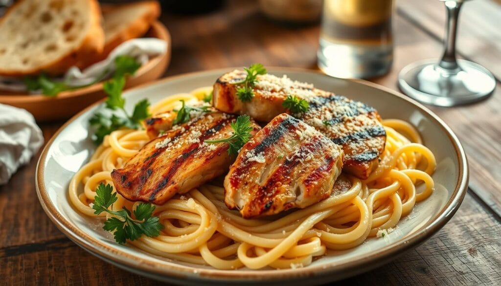 garlic parmesan chicken pasta garlic parmesan chicken pasta