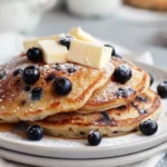 Fluffy Blueberry Pancake Stack