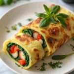 Effortless Veggie Omelette Roll