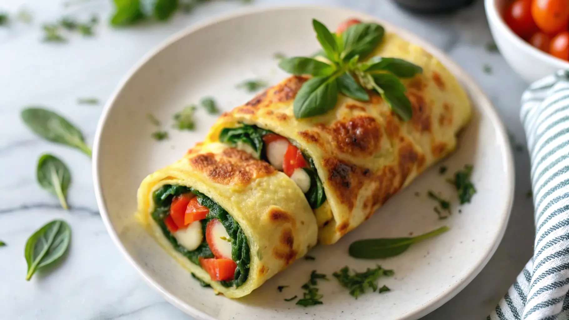 Effortless Veggie Omelette Roll