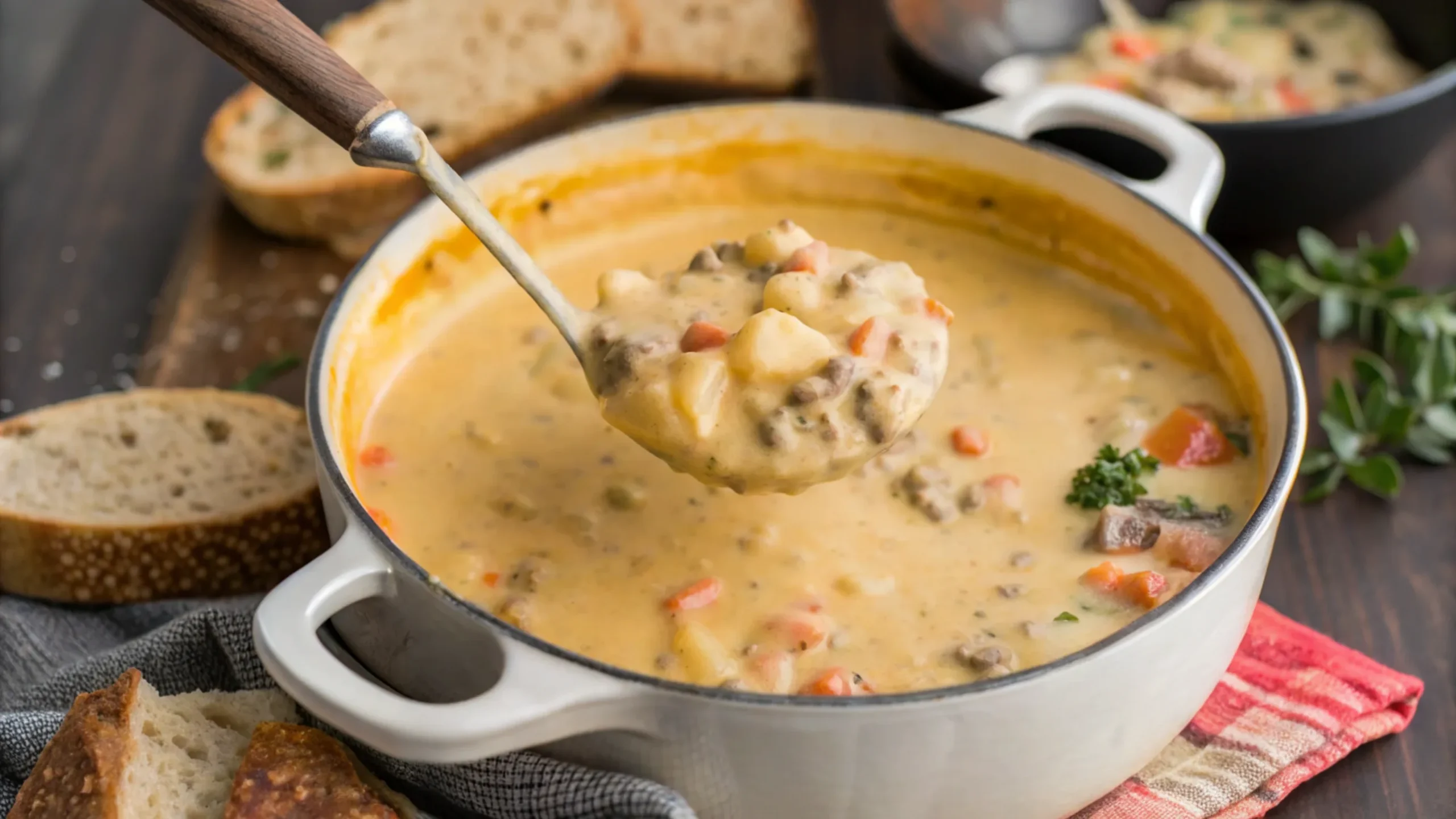 hamburger potato soup